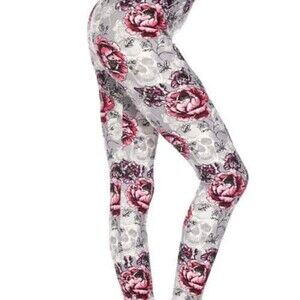 Reg‎ One Size Lovely Boutique Floral Print  Leggings